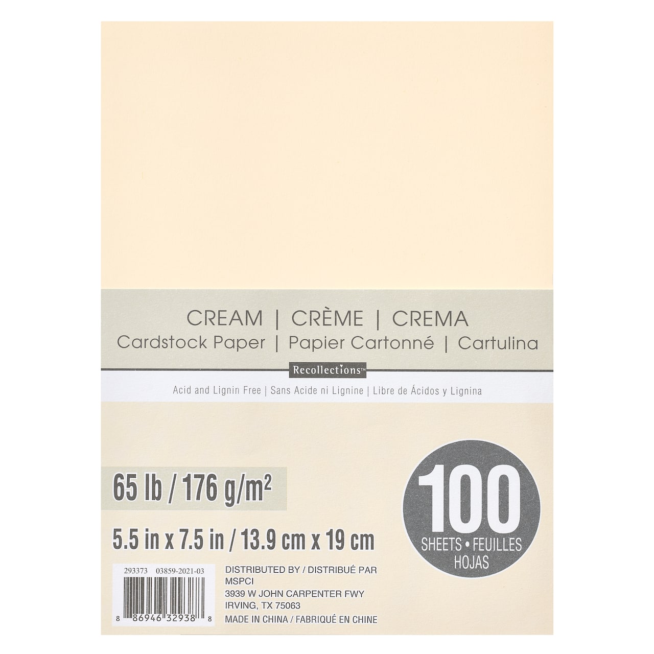 5.5" x 7.5" Cardstock Paper by Recollections™, 100 Sheets